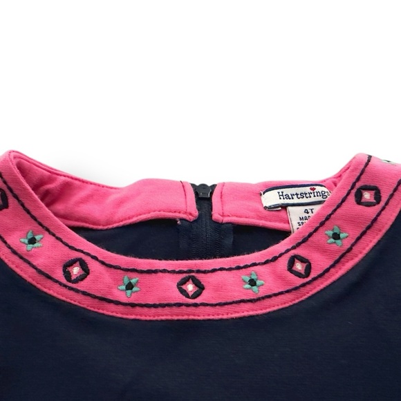 Hartstrings | Drop Waist Flower Appliqué Dress (4T) 🌸 - Picture 2 of 6